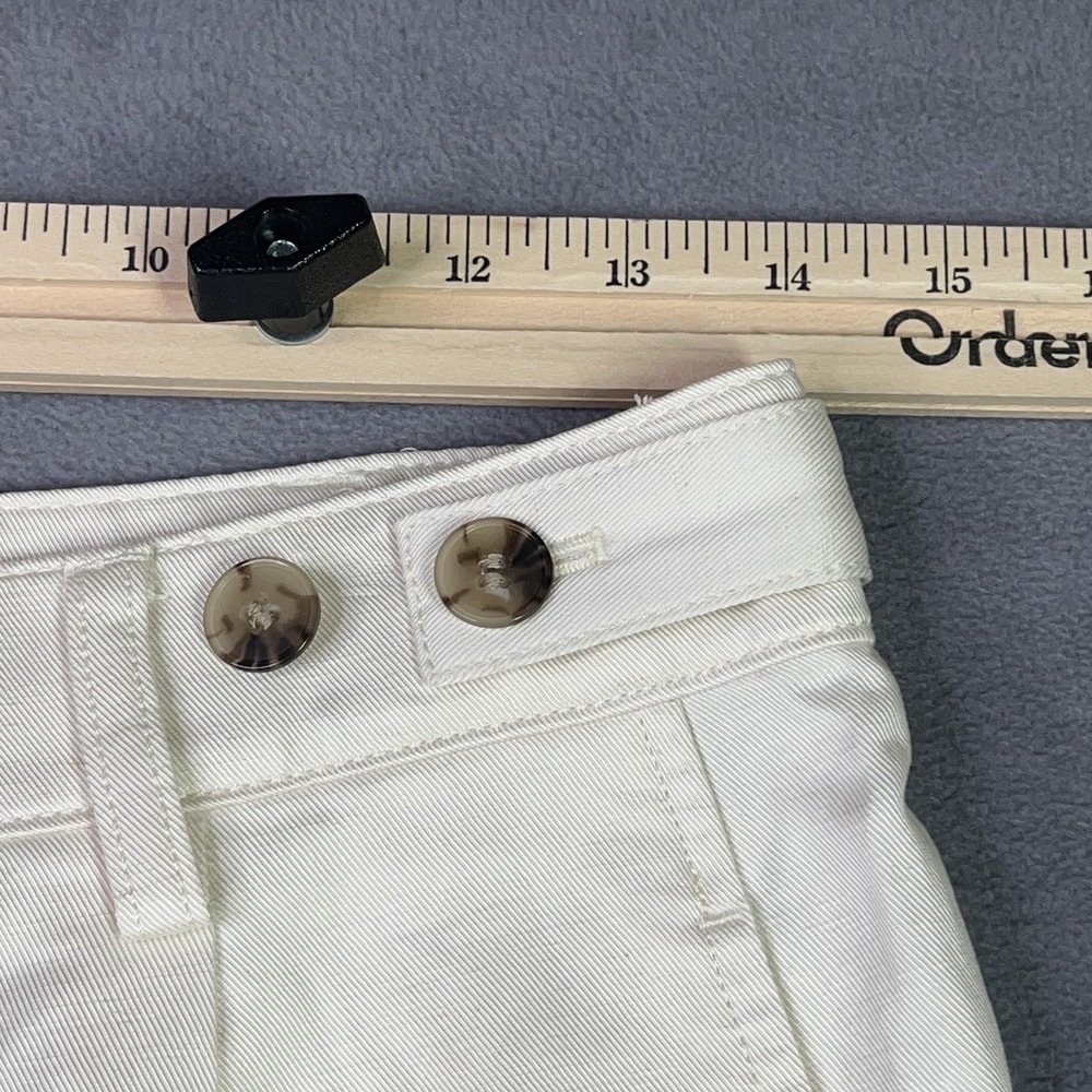 Madewell The Short Barrel Leg Trouser Pant Womens 2S Cream Twill FLAW NWT - Picture 9 of 11